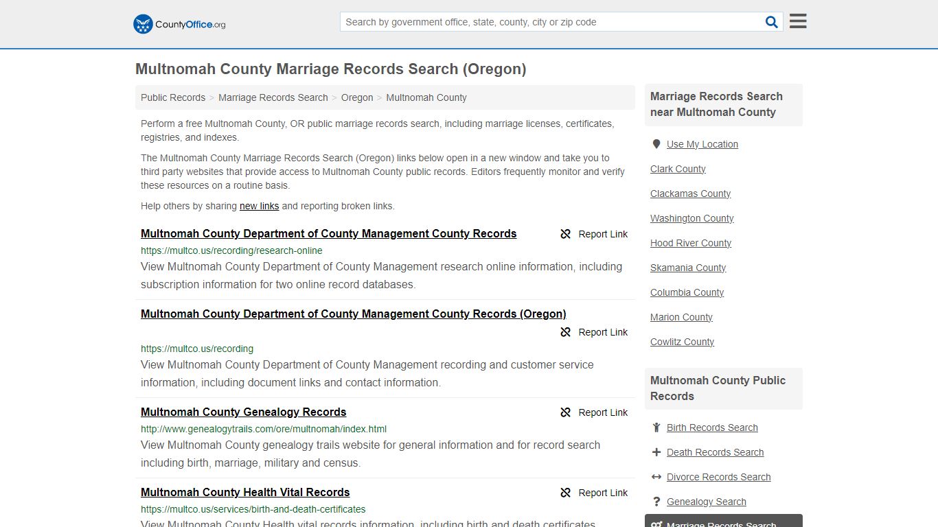 Marriage Records Search - Multnomah County, OR (Marriage Licenses ...